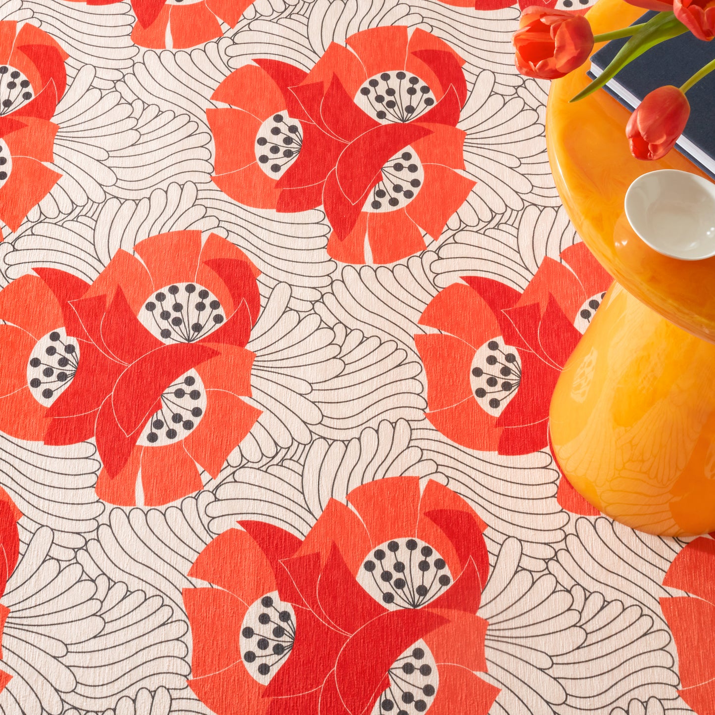 Rug - Machine-Washable - Japanese Poppy Multi