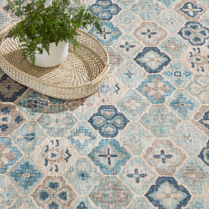 Rug - Machine-Washable - Pali Blue