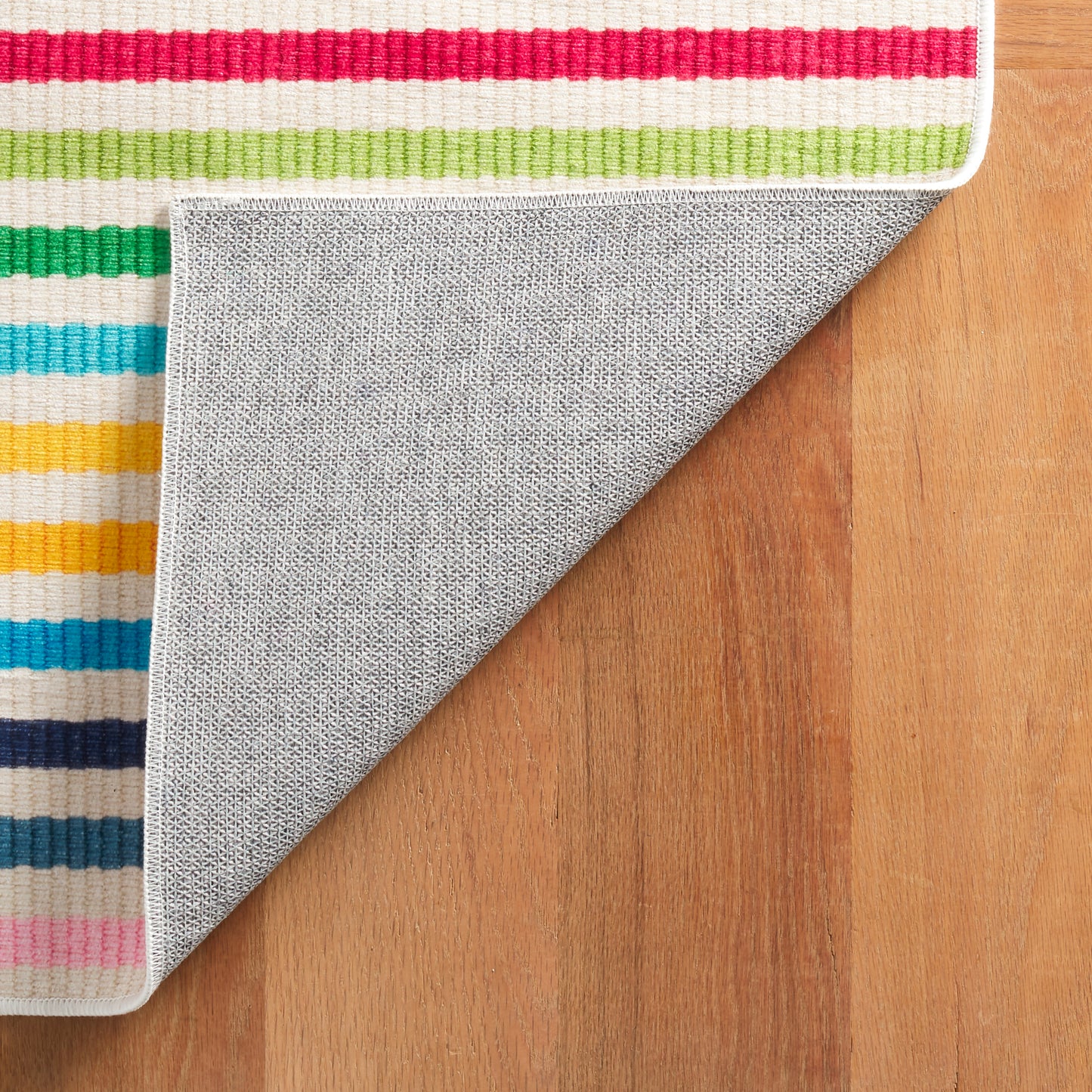 Rug - Machine-Washable - Rainbow Stripe Multi