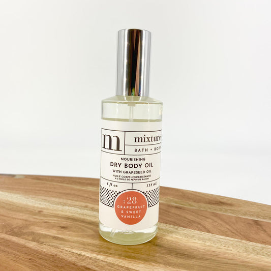 Dry Body Oil - Grapefruit & Sweet Vanilla - 4 oz Spray