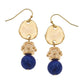 Earrings - Gold Drop with Sodalite