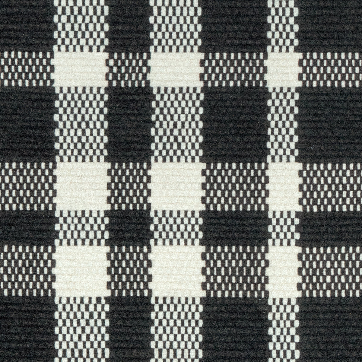 Rug - Machine-Washable - Houston Plaid Black