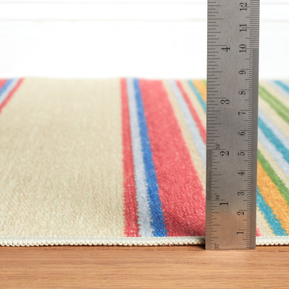 Rug - Machine-Washable - Cady Stripe Multi