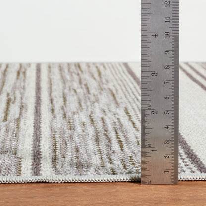 Rug - Machine-Washable - Ellington Stripe Grey
