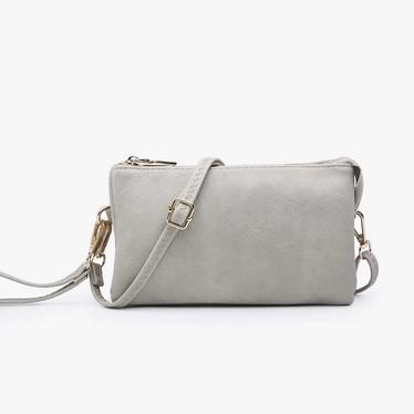 4 in 1 Handbag - Crossbody/Clutch/Wristlet - Earth Grey