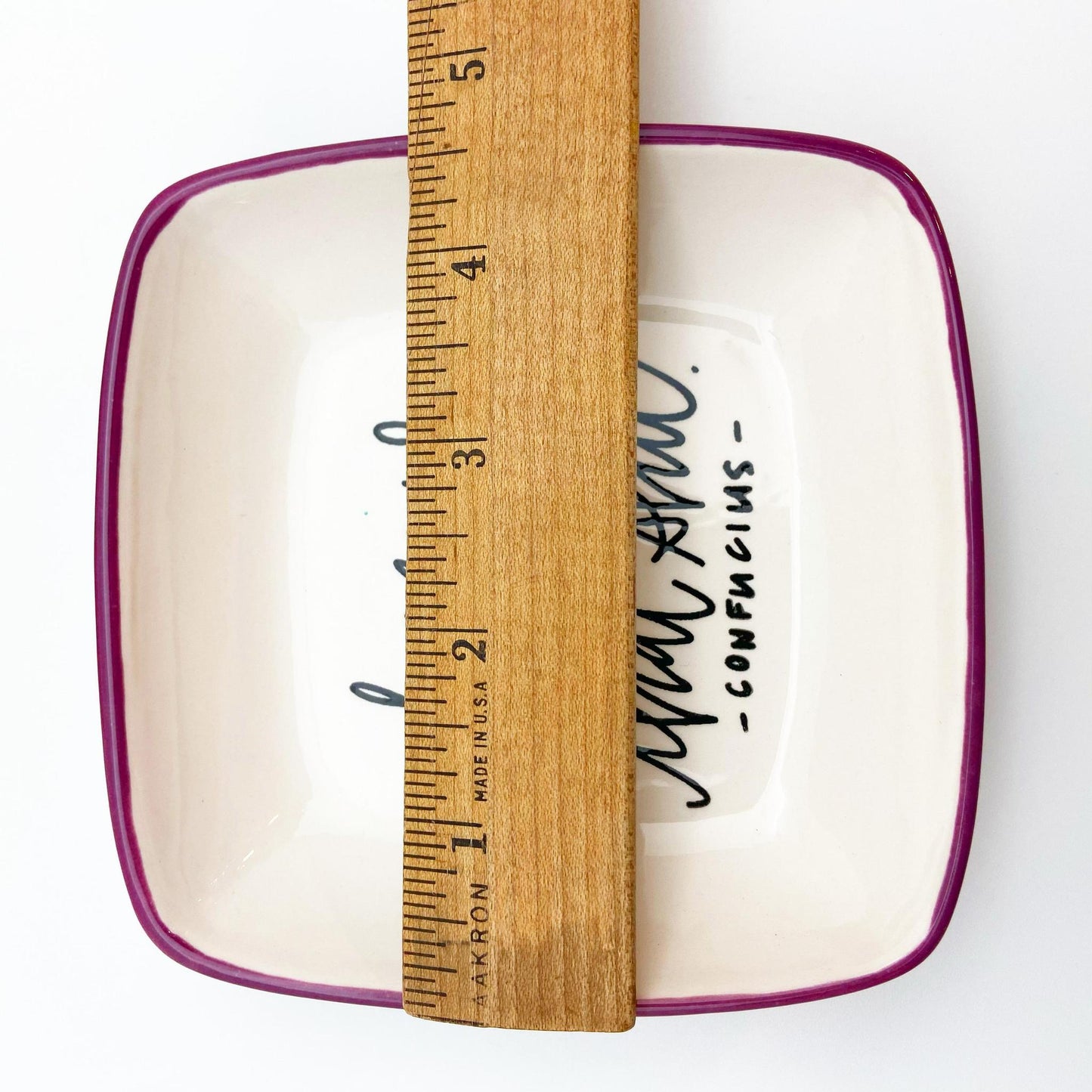 Tray - Playful Quotes on Round Ceramic - Signed