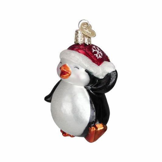 Ornament - Blown Glass - Dancing Penguin