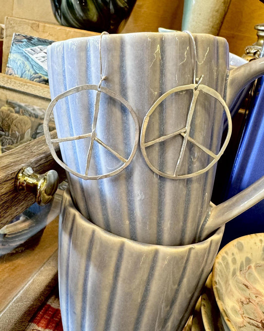 Earrings - Peace Symbols - Sterling