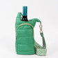 Crossbody Bag - Puffer for Water Bottle/Phone - Green