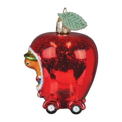 Ornament - Blown Glass - Lowly Worm's Applecar