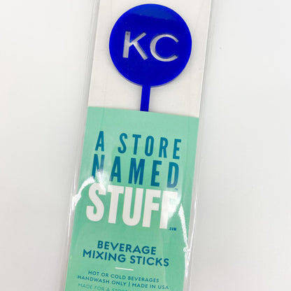Stirrer - Blue Acrylic Circle - KC