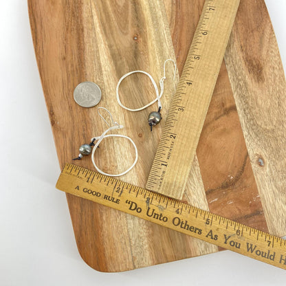 Earrings - Sterling/Pearl/Leather Originals