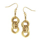 Earrings - Rope Double Link - 24kt Gold Plated
