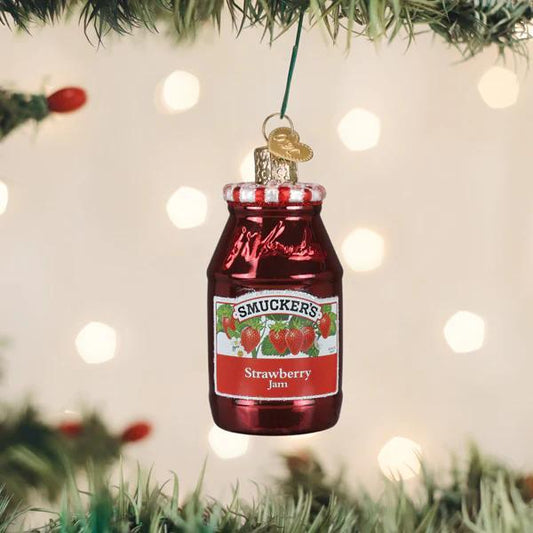 Ornament - Blown Glass - Smucker's Strawberry Jam