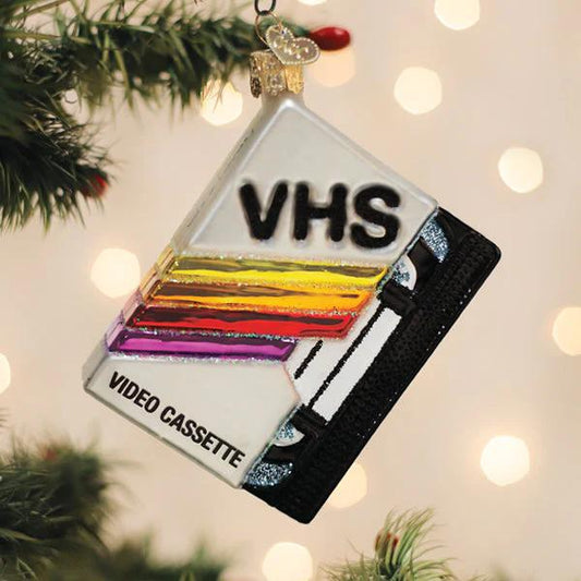 Ornament - Blown Glass - VHS Tape