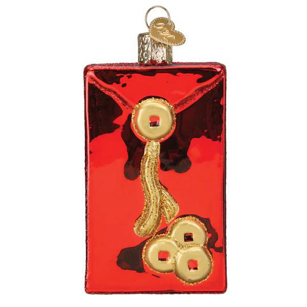 Ornament - Blown Glass - Lucky Red Envelope