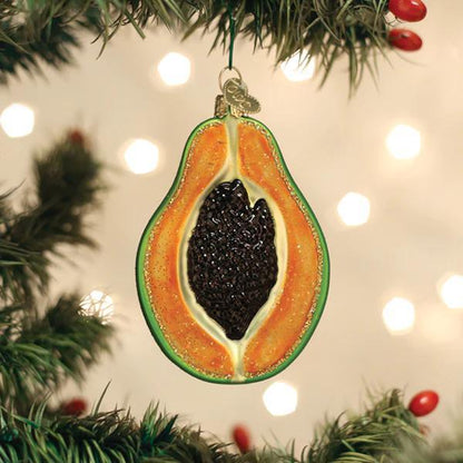 Ornament - Blown Glass - Papaya