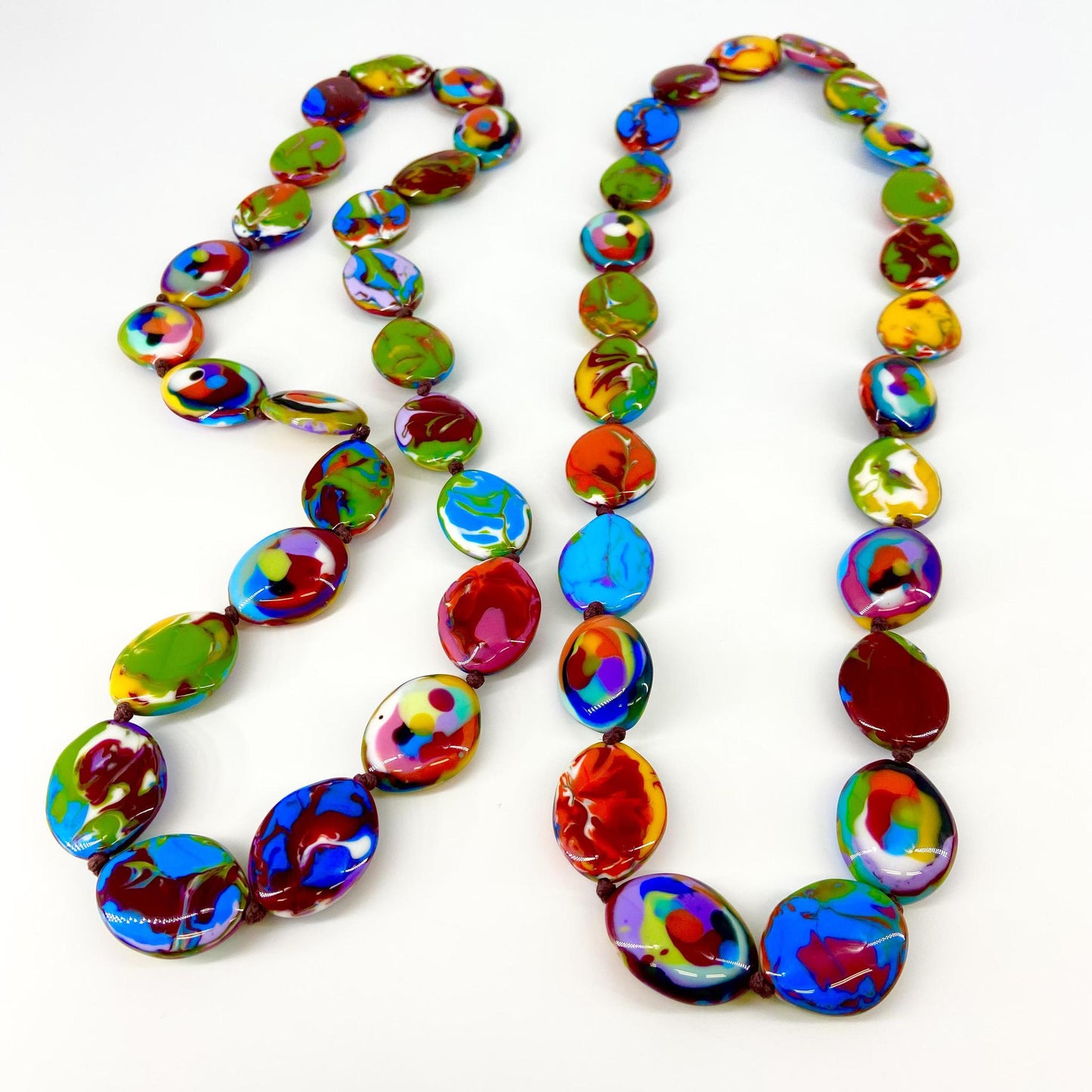 Necklace - Handknotted Resin Original - Handmade