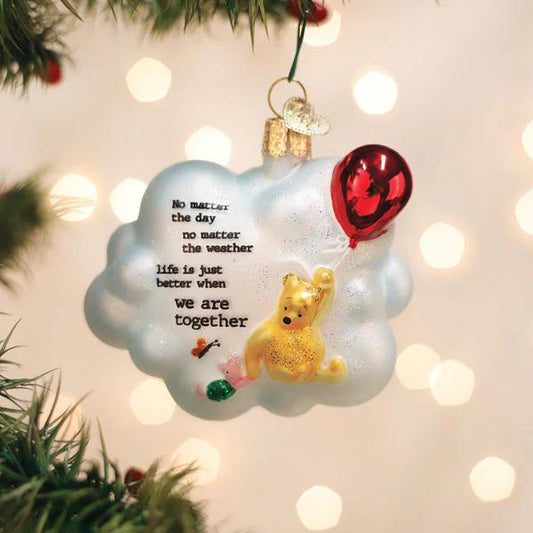 Ornament - Blown Glass - Winnie and Piglet Together