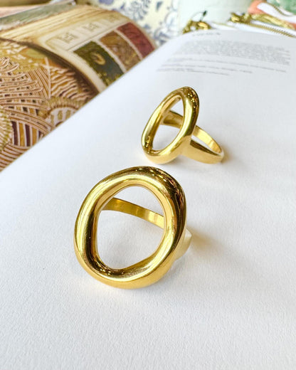 Ring - Oval - Waterproof Gold