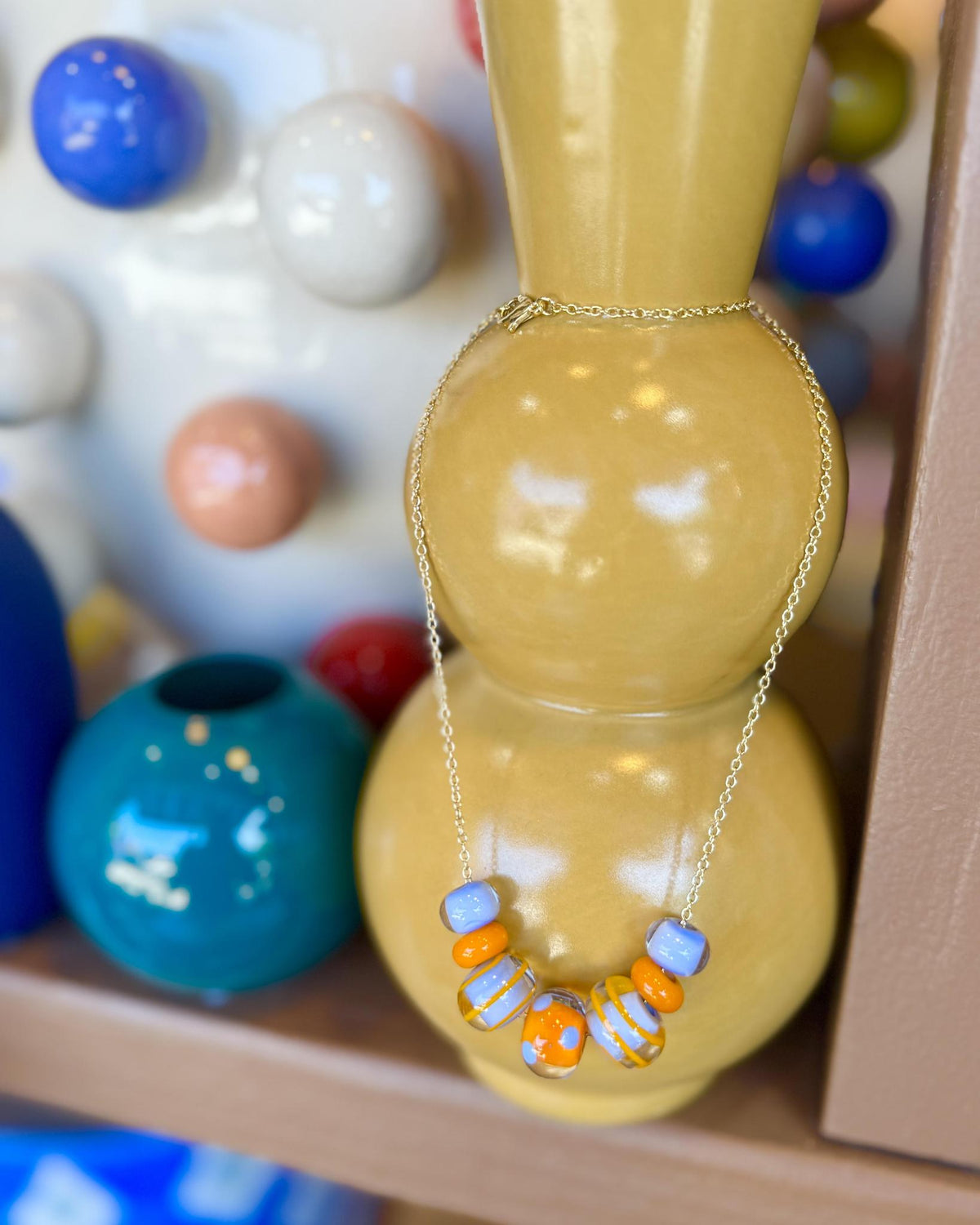 “Fancy” Lifesaver Glass Bead Necklaces

The “Fancy” necklaces are part of our playful Lifesaver Series, featuring more intricately designed key element beads that add an especially artful touch to each one-of-a-kind piece.

The graduated sizes and varied shapes of the Lifesaver beads create beautiful movement when worn. Some necklaces feature joyful monochromatic color combinations, while others mix vibrant colors for a more energetic, expressive look. Within each design, the intricate “Fancy” beads serve a