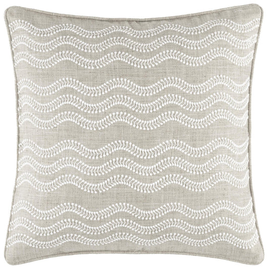 Pillow - "Scout" Embroidered Grey - Indoor/Outdoor - 20"