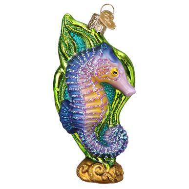 Ornament - Blown Glass - Bright Seahorse