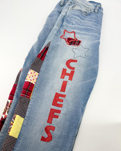 Upcycle YOUR Jeans - CUSTOM - KC Red Kingdom Inspired