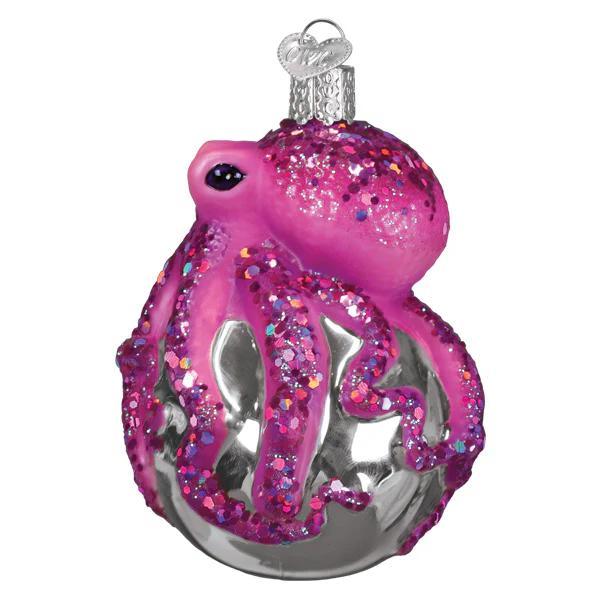 Ornament - Blown Glass - Shimmering Octopus
