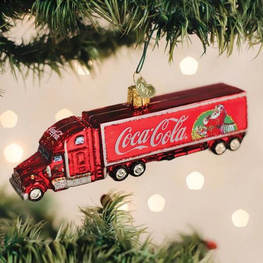 Ornament - Blown Glass - Coca-Cola Christmas Truck