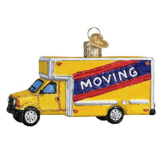 Ornament - Blown Glass - Moving Truck