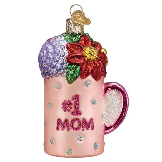 Ornament - Blown Glass - Best Mom Mug