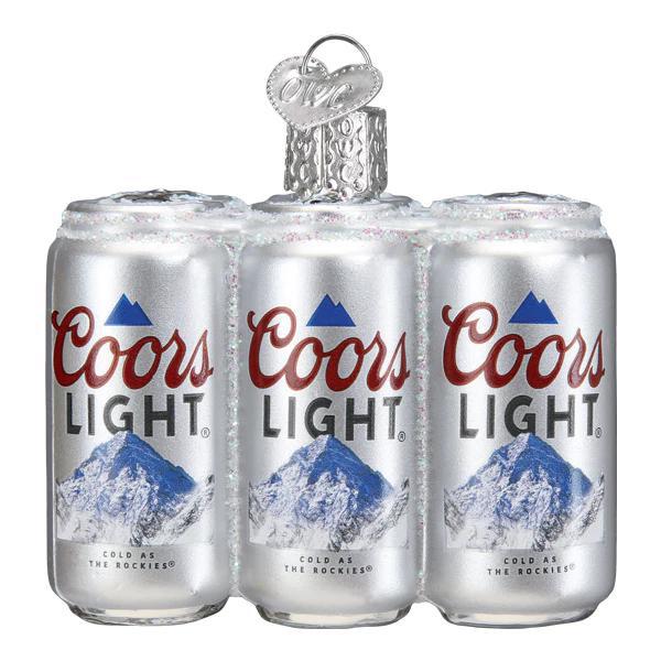 Ornament - Blown Glass - Coors Light Six Pack