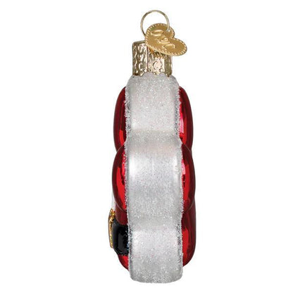 Ornament - Blown Glass - Santa Paws