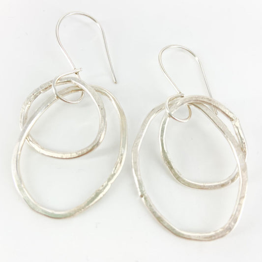 Earrings - Double Rings - Sterling Originals