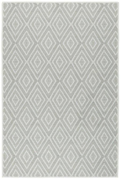 Rug - Machine-Washable - Diamond Platinum/White