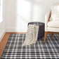 Rug - Machine-Washable - Houston Plaid Black