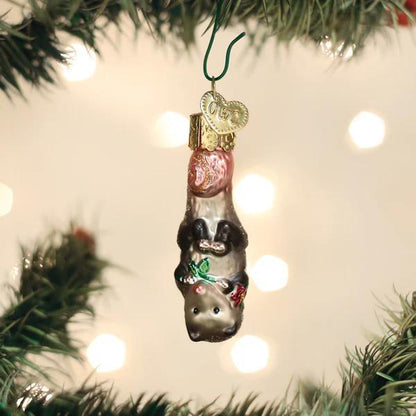 Ornament - Blown Glass - Mini Opossum