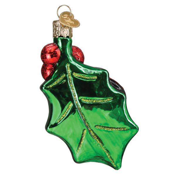 Ornament - Blown Glass - Holly Ladybug