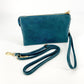 4 in 1 Handbag - Crossbody/Clutch/Wristlet - Teal