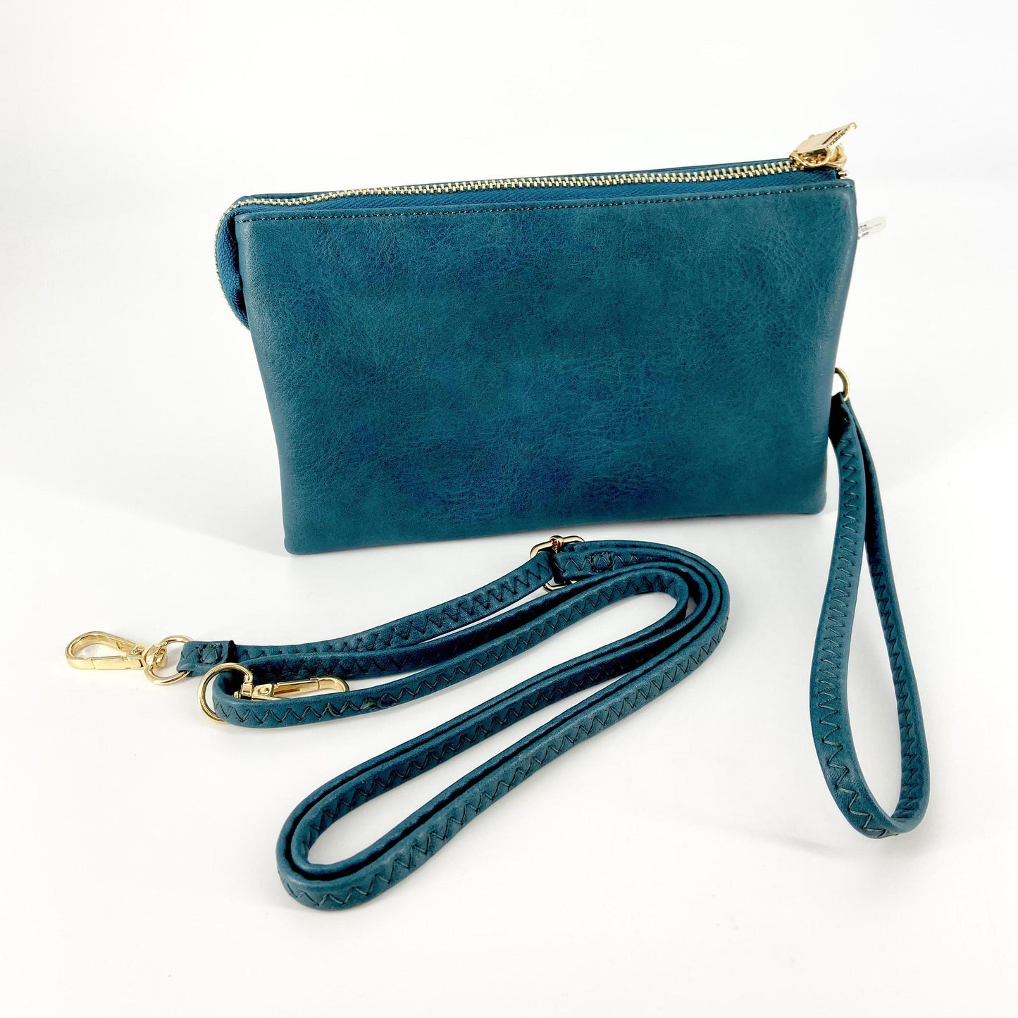 4 in 1 Handbag - Crossbody/Clutch/Wristlet - Teal