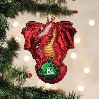 Ornament - Blown Glass - Dungeons & Dragons Red Dragon
