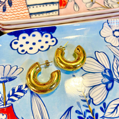 Earrings - Waterproof Gold on Stainless Steel - "Ashley"