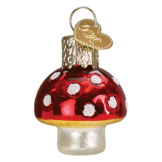 Ornament - Blown Glass - Mini Lucky Mushroom