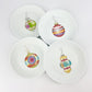 Plate - 6" "Paper Plate" Striped Ball Ornament - Melamine