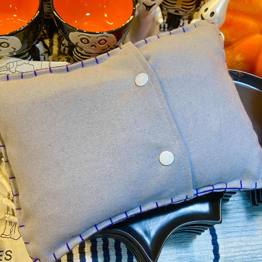 Pillow - Cat w/ Pumpkins - Handmade