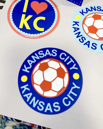 Sticker - Kansas City Soccer Ball - Dark Blue