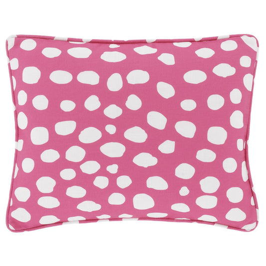 Pillow - "Spot On" Fuchsia - Indoor/Outdoor - 16" Lumbar
