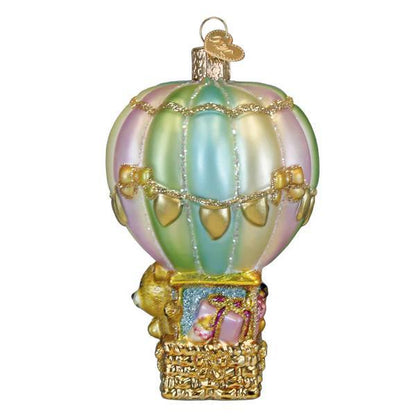 Ornament - Blown Glass - Baby Bear Balloon