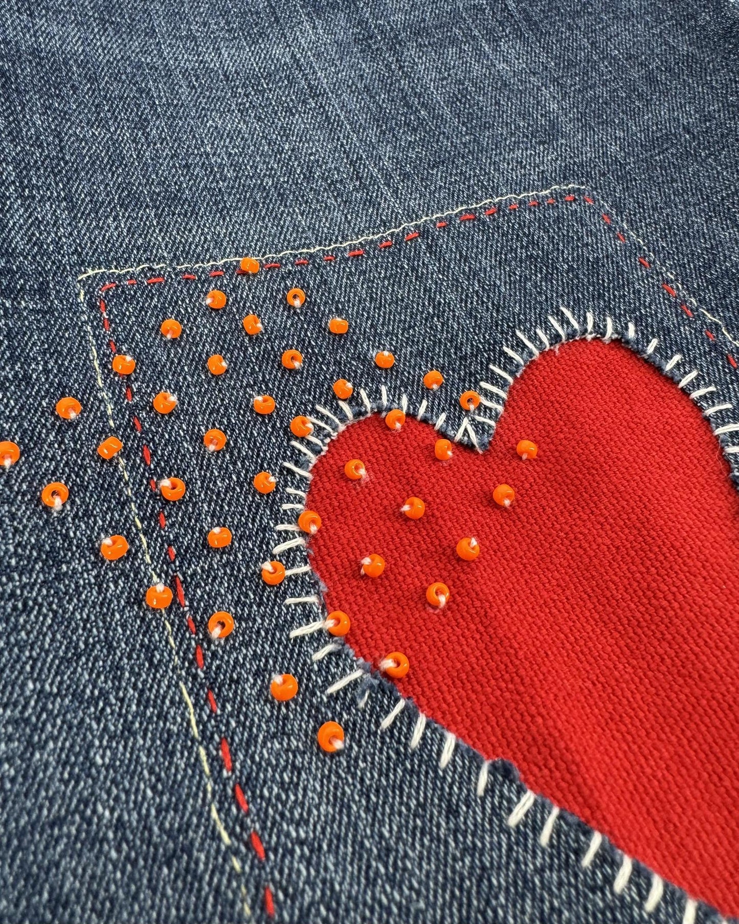 Upcycle YOUR Jeans - CUSTOM - KC Red Kingdom Inspired